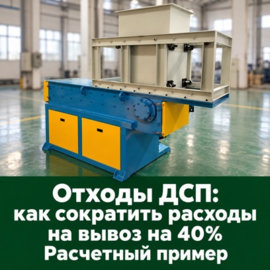 Как мебельной фабрике сократить расходы на вывоз отходов ДСП на 40% с помощью шредера