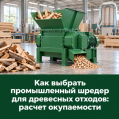 Как выбрать промышленный шредер для древесных отходов: расчет окупаемости