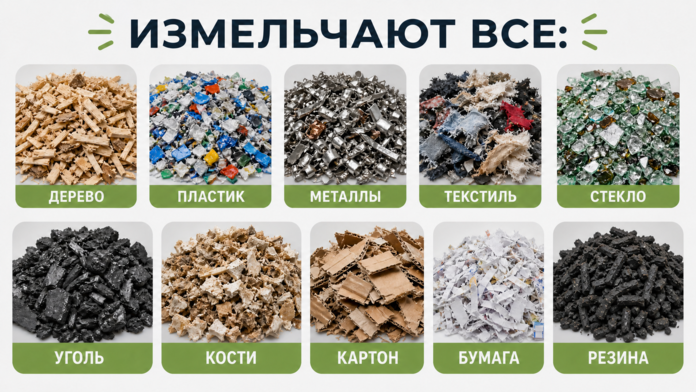Двухвальный шредер ДШВ-мини 300, усиленный купить за 990 000 руб. с доставкой по России